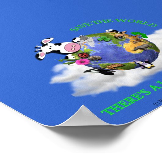 Bespaar de wereld poster (Hoek)