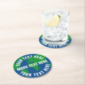 Bespaar de wereldkaart van de planeet op de gewoon ronde kartonnen onderzetter (Insitu)