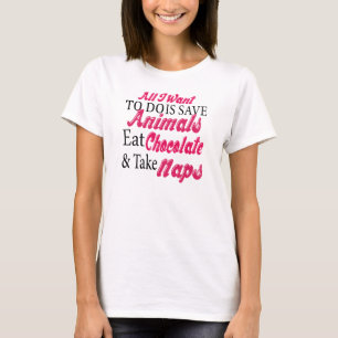 Bespaar dieren die chocolade eten eten Neem kranen T-shirt
