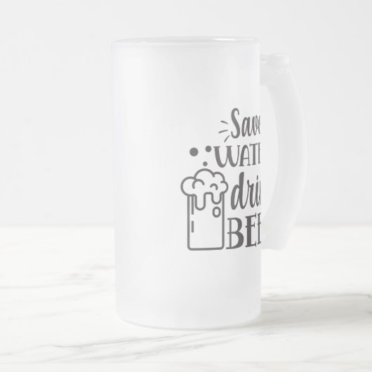 bespaar drink bier matglas bierpul (Voorkant rechts)