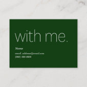 BESPAAR EEN DATUM MET MIJ. VISITEKAARTJE (Achterkant)