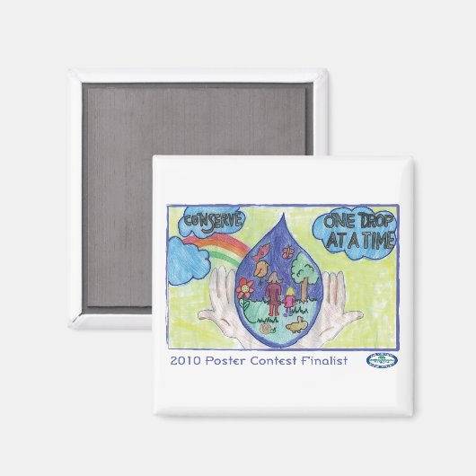 Bespaar - één druppel per keer magneet (Voorkant / Achterkant)