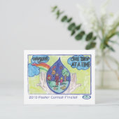 Bespaar - één druppel tegelijk briefkaart (Staand voorkant)