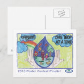 Bespaar - één druppel tegelijk briefkaart (Voorkant / Achterkant)