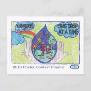 Bespaar - één druppel tegelijk briefkaart