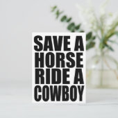 BESPAAR EEN HORSE RIDE EEN KWEEK BRIEFKAART (Staand voorkant)