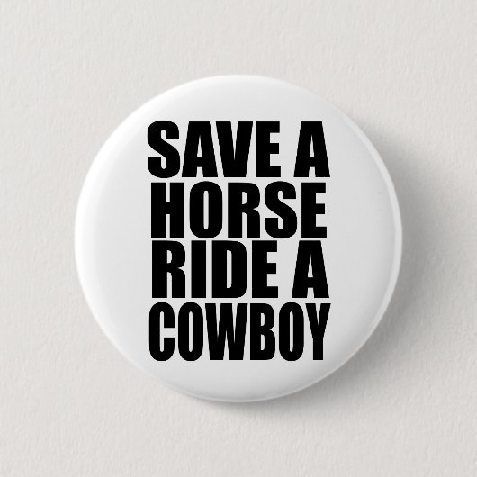 BESPAAR EEN HORSE RIDE EEN KWEEK RONDE BUTTON 5,7 CM (Voorkant)