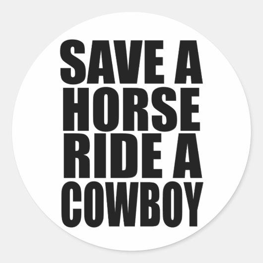 BESPAAR EEN HORSE RIDE EEN KWEEK RONDE STICKER (Voorkant)