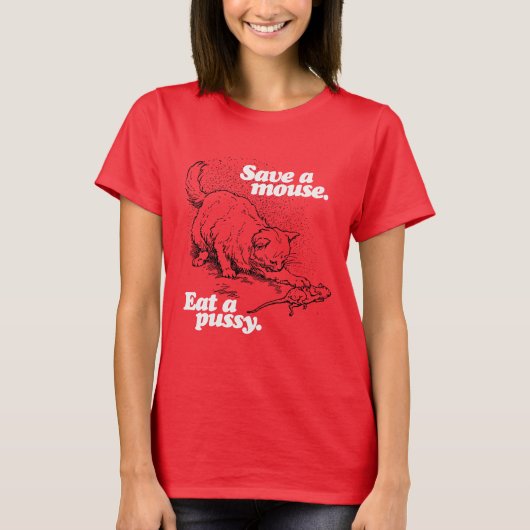 BESPAAR EEN MUIS - WITTE - (2).png T-shirt (Voorkant)
