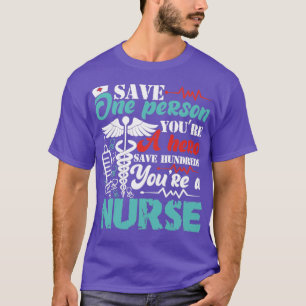 Bespaar één persoon die je een held hebt, en bespa t-shirt