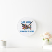 BESPAAR EEN VERVUILING VAN DE AFBEELDINGSBALLOON V RONDE KLOK (Huis)