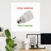 Bespaar energie poster (Thuiskantoor)