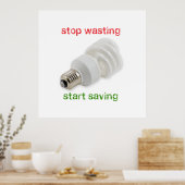 Bespaar energie poster (Keuken)