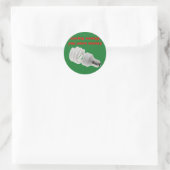 Bespaar energie ronde sticker (Tas)