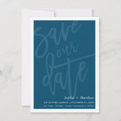 BESPAAR HET DATE borstel met letters geschreven ma Kaart (Voorkant)