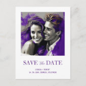 BESPAAR HET DATUM EENVOUDIG MODERNE ONTWERP BRIEFKAART (Voorkant)