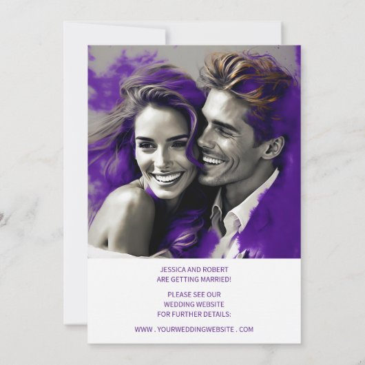 BESPAAR HET DATUM EENVOUDIG MODERNE ONTWERP KAART (Achterkant)