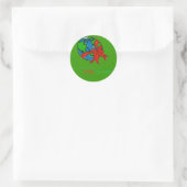 BESPAAR HET PLANET RONDE STICKER (Tas)