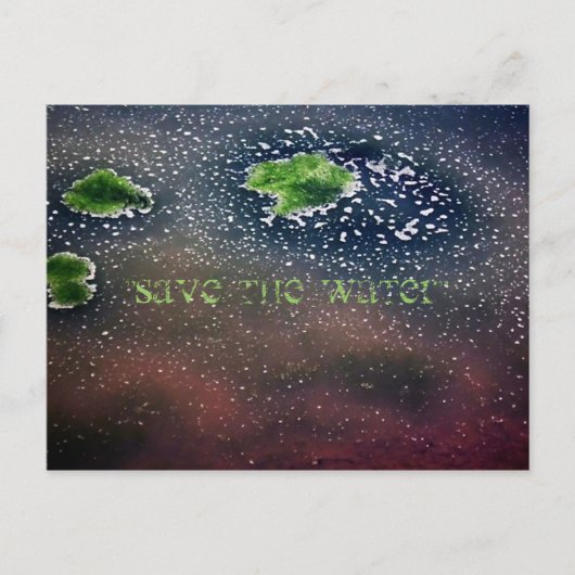 "Bespaar het water" Briefkaart (Voorkant)