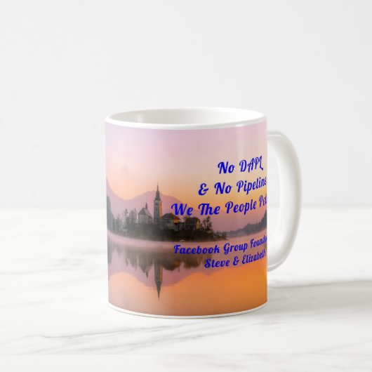 Bespaar het water en het land koffiemok (Voorkant rechts)