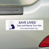 Bespaar levens, spay en neuter uw huisdieren bumpersticker (Op auto)