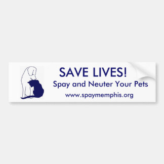 Bespaar levens, spay en neuter uw huisdieren bumpersticker