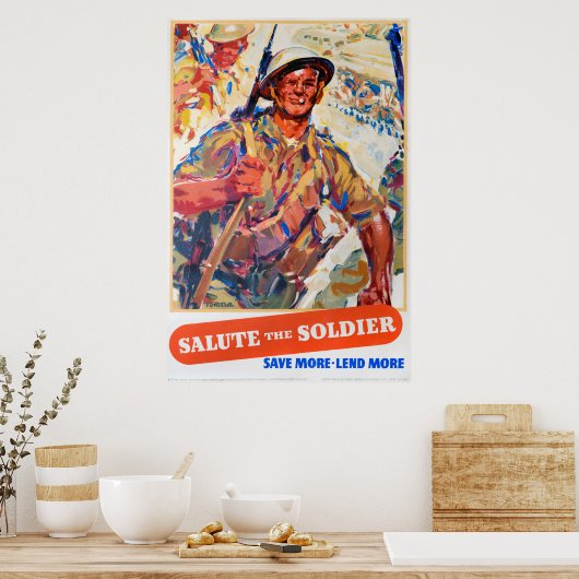 Bespaar meer, Reprint van Brits oorlogstijd poster (Keuken)