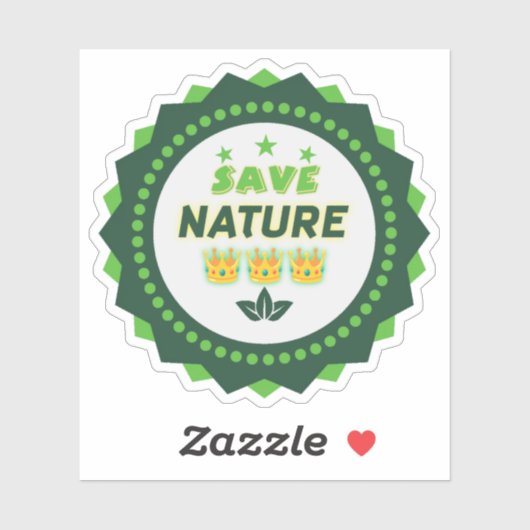 Bespaar Natuur Vinyl Sticker (Vel)