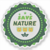 Bespaar Natuur Vinyl Sticker (Voorkant)