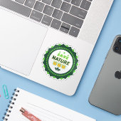 Bespaar Natuur Vinyl Sticker (Laptop met iPhone)