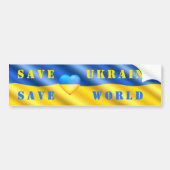 Bespaar Oekraïne - bespaar de wereld - hulp - vrij Bumpersticker (Voorkant)