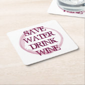 BESPAAR onderzetters VAN WINE-papierpartjes VOOR (Schuin)