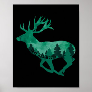 Bespaar onze Bossen op milieubescherming in Natur Poster