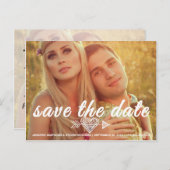 BESPAAR ONZE DATUM | BEWAREN VAN DE DATUM VAN AANK AANKONDIGINGSKAART (Voorkant / Achterkant)