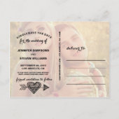 BESPAAR ONZE DATUM | BEWAREN VAN DE DATUM VAN AANK AANKONDIGINGSKAART (Achterkant)