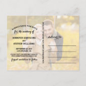 BESPAAR ONZE DATUM | BEWAREN VAN DE DATUM VAN AANK AANKONDIGINGSKAART (Achterkant)