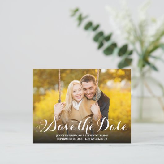 BESPAAR ONZE DATUM | BEWAREN VAN DE DATUM VAN AANK AANKONDIGINGSKAART (Staand voorkant)