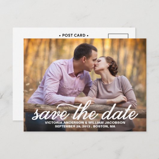 BESPAAR ONZE DATUM | BEWAREN VAN DE DATUM VAN AANK AANKONDIGINGSKAART (Voorkant / Achterkant)