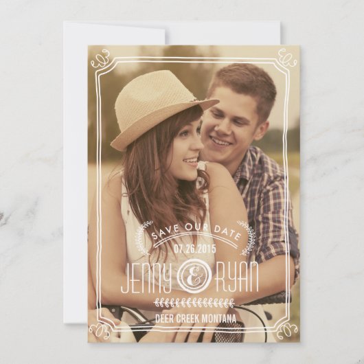 BESPAAR ONZE DATUM | BEWAREN VAN DE DATUM VAN AANK SAVE THE DATE (Voorkant)