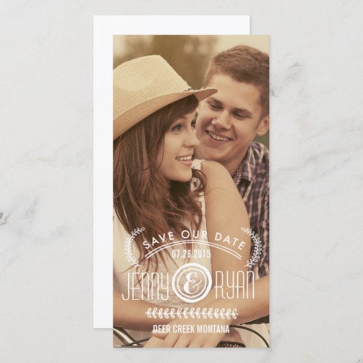 BESPAAR ONZE DATUM | BEWAREN VAN DE DATUM VAN AANK SAVE THE DATE (Voorkant / Achterkant)