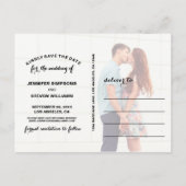 BESPAAR ONZE DATUM | BOLD BEWAREN DE DATUM VAN AAN AANKONDIGINGSKAART (Achterkant)