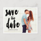 BESPAAR ONZE DATUM | BOLD BEWAREN DE DATUM VAN AAN AANKONDIGINGSKAART (Voorkant)