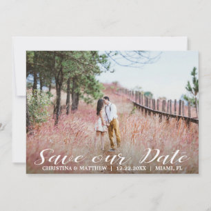 BESPAAR ONZE DATUM bruiloft 4 FOTOS Collage Black Save The Date