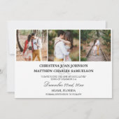 BESPAAR ONZE DATUM bruiloft 4 FOTO'S Collage White Save The Date (Achterkant)