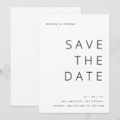 Bespaar onze datumelegante minimalisaties save the date (Voorkant / Achterkant)