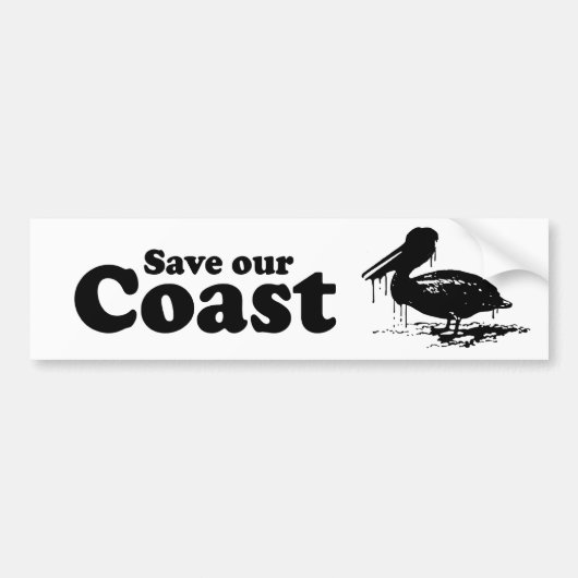 BESPAAR ONZE KUST BUMPERSTICKER (Voorkant)