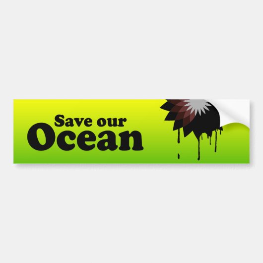 BESPAAR ONZE OCEAAN BUMPERSTICKER (Voorkant)