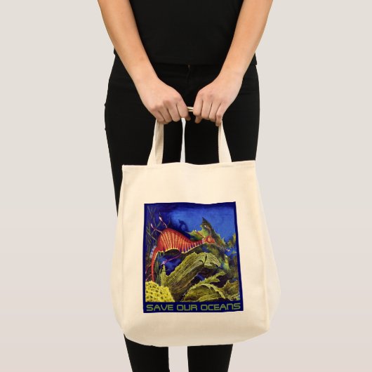 BESPAAR ONZE OCEANS Grocery Bag Tote Bag (Voorkant (product))