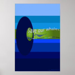 Bespaar onze walvissen poster