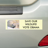 BESPAAR ONZE WILDE LEVEN.. STEMMING OBAMA! BUMPERSTICKER (Op auto)
